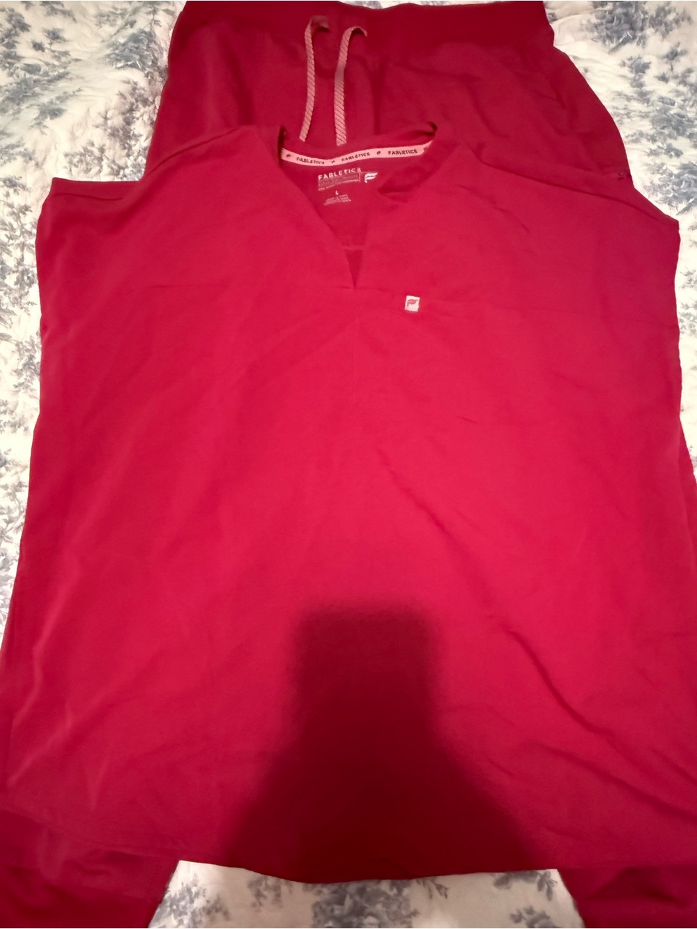 Fabletics Hibiscus Pink Scrub Set - Picture 3 of 5